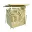 Gartenhaus SET terragrau mit Anbaudach 2,8 m Breite, Grundfläche: 7m²