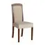 Sessel Therpha mit gepolsterter Sitzfläche in beige, aus T-25 Schaum, Sitzhöhe von 47 cm, Buchenholz Konstruktion, Holzfarbe Nuss, klassischer Stil