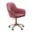 Design Drehstuhl Apolo 117, Farbe: Rosa / Gold, mit angenehm geformter Sitzschale für hohen Komfort