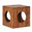 Quadratischer Beistelltisch mit interessanter Optik, Farbe: Sheesham - Abmessungen: 35 x 35 x 35 cm (H x B x T), aus Sheesham Massivhol