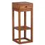 Telefontisch / Beistelltisch aus Sheesham Massivholz, Farbe: Sheesham - Abmessungen: 90 x 35 x 35 cm (H x B x T), mit Schublade und Ablagefach