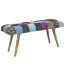 Sitzbank aus Mango Massivholz, Farbe: Mango / Bunt gemustert - Abmessungen: 51 x 117 x 38 cm (H x B x T)