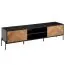 TV-Unterschrank / Lowboard, Farbe: Eiche / Schwarz- Abmessungen: 45 x 163 x 40 cm (H x B x T)
