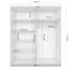1,8 Meter breiter Schiebetürenschrank / Kleiderschrank mit Spiegel Grau-Weiß / Weiß | Gorski 05 | 218 x 183 x 61 cm | 2 Türen | 6 Fächer | Zweifarbig
