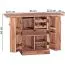 Einzigartiger Barschrank aus Akazie Massivholz, Farbe: Akazie - Abmessungen: 91 x 64 x 50 cm (H x B x T), mit ausergewöhnlichem Kachelmuster