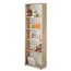Bücherregal mit fünf Fächern Velle 08, Farbe: Eiche Sonoma - Abmessungen: 175 x 59 x 25 cm (H x B x T)