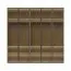 Moderner Kleiderschrank mit fünf Glastüren Neiafu 16, inkl. Innenbeleuchtung, Soft-Close-Funktion, Farbe: Kaschmir, Maße: 224 x 227 x 56 cm, für Schlafzimmer