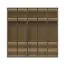 Drehtürenschrank mit fünf Glastüren inkl. Innenbeleuchtung Neiafu 44, Farbe: Kaschmir, drei Kleiderstangen, Maße: 224 x 227 x 56 cm, Soft-Close-Funktion