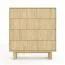 Kommode | Farbe: Eiche geölt | 4 Schubladen | Push-to-open Funktion | 94 x 38 x 104 cm | Vollauszug Schubladen | ABS-Kanten | für Wohnzimmer