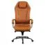 Hochwertiger Bürostuhl mit Kopfstütze Apolo 65, Farbe: Caramel / Chrom