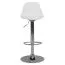 Design Barhocker Apolo 127, Farbe: Weiß / Chrome, Sitz 360° drehbar & höhenverstellbar