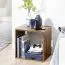 Kleines handgefertigtes Regal aus Sheesham Massivholz, Farbe: Sheesham - Abmessungen: 43 x 43 x 33 cm (H x B x T), auch als Beistelltisch geeignet