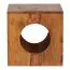 Quadratischer Beistelltisch mit interessanter Optik, Farbe: Sheesham - Abmessungen: 35 x 35 x 35 cm (H x B x T), aus Sheesham Massivhol