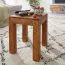 Platzsparender Beistelltisch aus Sheesham Massivholz, Farbe: Sheesham - Abmessungen: 45 x 35 x 35 cm (H x B x T), mit einzigartiger Maserung