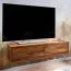TV-Unterschrank / Lowboard, Farbe: Sheesham, teilmassiv - Abmessungen: 25 x 108 x 34 cm (H x B x T)