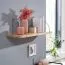 Wandregal aus Mango Massivholz, Farbe: Mango - Abmessungen: 25 x 80 x 22 cm (H x B x T)