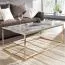 Wohnzimmertisch eckig, Farbe: Marmoroptik / Gold - Abmessungen: 100 x 60 x 40 cm (B x T x H)