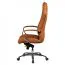Hochwertiger Bürostuhl mit Kopfstütze Apolo 65, Farbe: Caramel / Chrom
