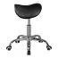 Bequemer Sattelhocker Apolo 124, Farbe: Schwarz, bis zu 12 cm höhenverstellbar