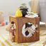 Quadratischer Beistelltisch mit interessanter Optik, Farbe: Sheesham - Abmessungen: 35 x 35 x 35 cm (H x B x T), aus Sheesham Massivhol
