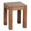 Platzsparender Beistelltisch aus Sheesham Massivholz, Farbe: Sheesham - Abmessungen: 45 x 35 x 35 cm (H x B x T), mit einzigartiger Maserung