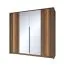 Kleiderschrank | Farbe: Eiche Dunin | 2 Spiegeltüren | inkl. LED-Beleuchtung | 223 x 60 x 210 cm | 2 Kleiderstangen | Soft-Close Funktion | 4 Fächer | 10 Fächer
