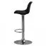Eleganter Barhocker Apolo 126, Farbe: Schwarz / Chrome, Fußplatte mit gummierter Umrandung