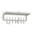 Wandgarderobe, Farbe: Silber - Abmessungen: 39 x 74,5 x 19,5 cm (H x B x T)