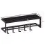 Wandgarderobe, Farbe: Schwarz - Abmessungen: 20 x 70 x 20 cm (H x B x T)