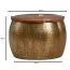 Couchtisch rund aus Mango Massivholz, Farbe: Mango / Gold - Abmessungen: 60 x 60 x 40 cm (B x T x H) mit Stauraum