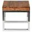 Massivholz Beistelltisch Apolo 184, Farbe: Sheesham / Chrome - Abmessungen: 40 x 45 x 45 cm (H x B x T), Gefertigt in Handarbeit