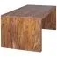 Stabiler Bürotisch aus Sheesham Massivholz Mocovi 02, Farbe: Sheesham - Abmessungen: 80 x 140 cm (B x T), mit abgerundeten Ecken & massiven Standbeinen