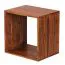 Kleines handgefertigtes Regal aus Sheesham Massivholz, Farbe: Sheesham - Abmessungen: 43 x 43 x 33 cm (H x B x T), auch als Beistelltisch geeignet