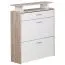 Praktischer Flurschrank, Farbe: Sonoma Eiche / Weiß - Abmessungen: 95 x 80 x 24 cm (H x B x T), mit großzügiger Ablagefläche