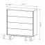 Kommode | Farbe: Eiche geölt | 4 Schubladen | Push-to-open Funktion | 94 x 38 x 104 cm | Vollauszug Schubladen | ABS-Kanten | für Wohnzimmer