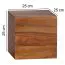 Handgefertigtes 4 teiliges Wandregal, Farbe: Sheesham - Abmessungen: 25 x 25 x 25 cm (H x B x T), aus Sheesham Massivholz