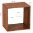 Kleines handgefertigtes Regal aus Sheesham Massivholz, Farbe: Sheesham - Abmessungen: 43 x 43 x 33 cm (H x B x T), auch als Beistelltisch geeignet