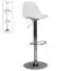 Design Barhocker Apolo 127, Farbe: Weiß / Chrome, Sitz 360° drehbar & höhenverstellbar
