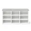 Sitzbank mit Stauraum / Schuhschrank 80 | Farbe: Nimfea alba | 9 Fächer | weicher grauer Stoffbezug | 80 x 30 x 50 cm | robuste Konstruktion