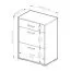 Schuhschrank Stepino | Farbe: Eiche Artisan / Weiß matt | 2 Klappfächer | 1 Schublade |Garderobe | 60 x 30 x 88,5 cm | Flur