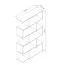 Regal Kareo 2 | Farbe: Weiß | offenes Regalsystem | 106,2 x 32 x 185 cm | Wohnzimmer | asymmetrisches Design | Garderobe
