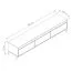 TV-Unterschrank Silvigo | Farbe: Eiche Artisan / Anthrazit | 200 x 42 x 53,5 cm| 3 Schubladen | Griffloses Design | TV-Möbel