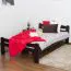 Einzelbett/ Gästebett "Easy Premium Line" K4, 120 x 200 cm Buche Vollholz massiv schokobraun lackiert