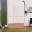 Kleiderschrank beige hochglanz