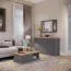 Wohnzimmer - Set D Lotofaga, 3-teilig, Farbe: Grau / Walnuss