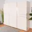 Kleiderschrank beige hochglanz