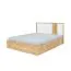 Doppelbett mit Stauraum Gavdos 04, Farbe: Eiche / Weiß - Liegefläche: 160 x 200 cm (B x L)