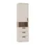 Schrank | Kaschmir / Eiche Cremona | Fafe 06 | 1 Tür | 1 offenes Fach | 3 Schubladen | Zweifarbig | 4 Fächer | Soft Close | 195 x 52 x 40 cm