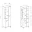 Vitrine Riemst 04, Farbe: Eiche / Weiß - Abmessungen: 194 x 60 x 40 cm (H x B x T)