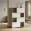 Kommode Kavieng 09, Farbe: Eiche / Weiß - Abmessungen: 130 x 90 x 40 cm (H x B x T)